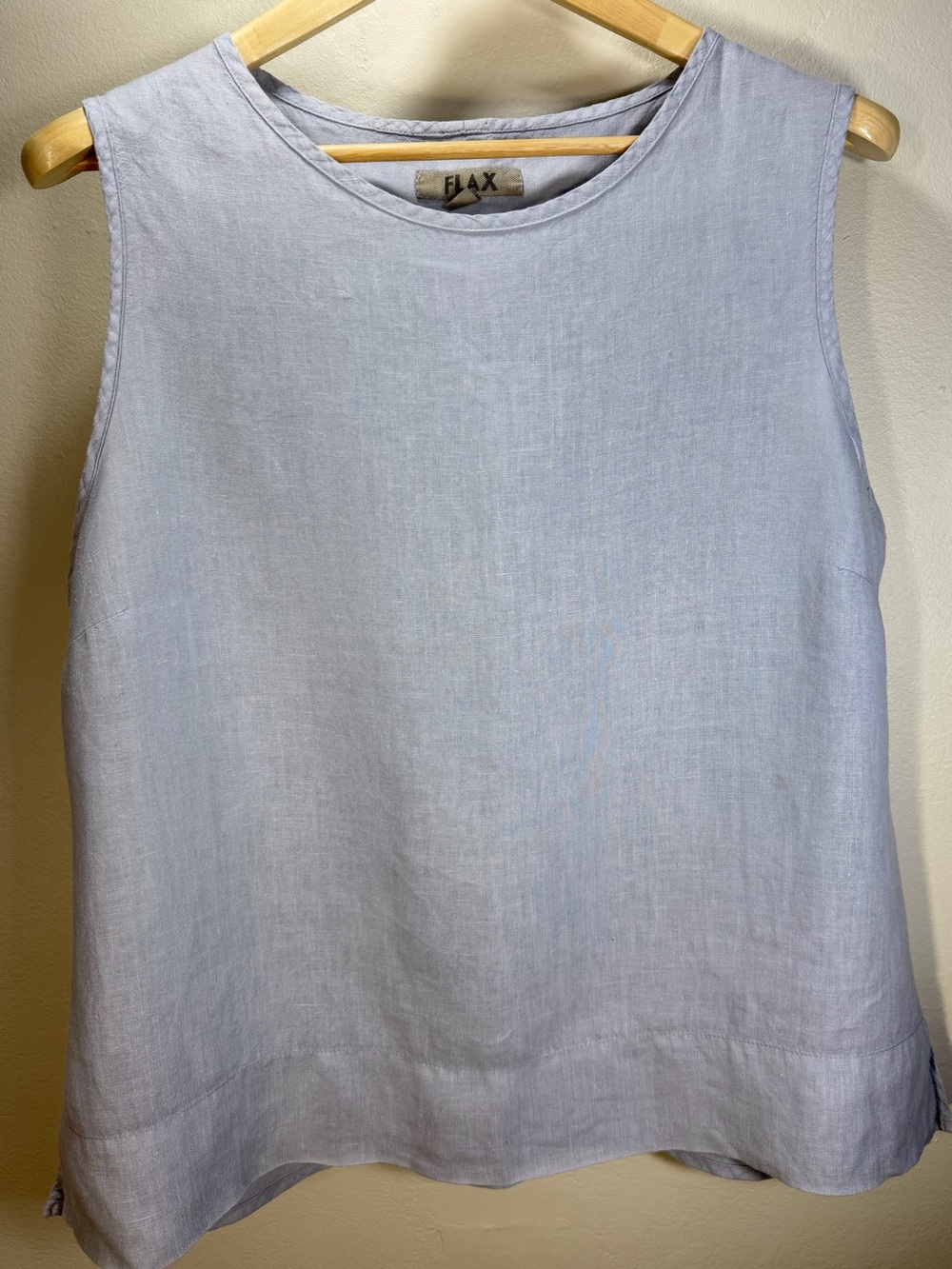 FLAX Linen Sleeveless Tank in Pale Blue